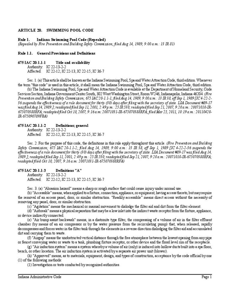 Swimming Pool Code PDF Swimming Pool Filtration