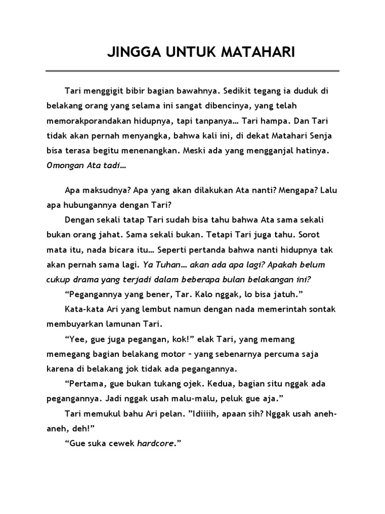 Jingga Untuk Matahari