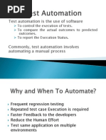 Test Automation Is The Use of Software