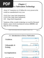 Device Fabrication Technology: Modern Semiconductor Devices For Integrated Circuits (C. Hu) Slide 3-1