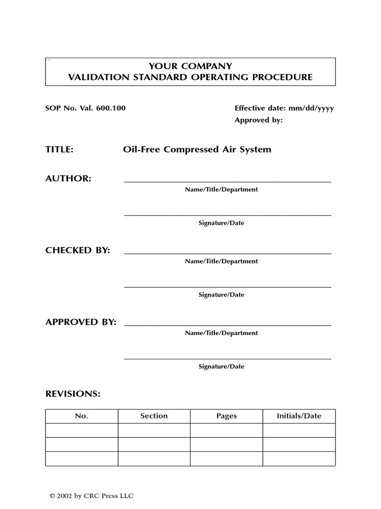 Oil-Free Compressed Air System | PDF | Verification And Validation | Gases