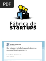 Apresentação Da Fábrica de Startups Para Microsoft