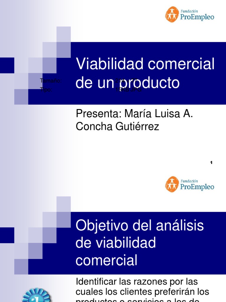 Viabilidad Comercial de Un Proyecto Producto (Negocio