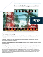 Site Selection Considerations for the Future Power Substation