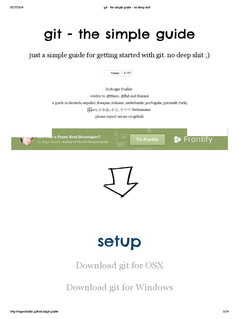 Simple Git Guide for Beginners | PDF | Mac Os | Unix Software