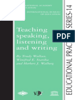 Teaching Speaking, Listening and Writing: by Trudy Wallace, Winifred E. Stariha and Herbert J. Walberg