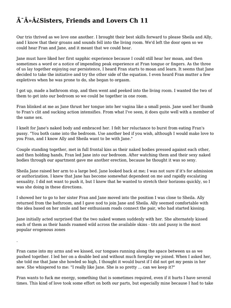 Sisters, Friends and Lovers CH 11 | PDF | Orgasm | Sexual Intercourse