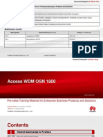 Huawei OSN1800 Pre-sale Training Slide for Agent (2012)
