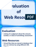 Evaluation of Web Resources