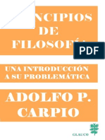 Principios de Filosofía, Una Introducción a Su Problemática, Adolfo Carpio