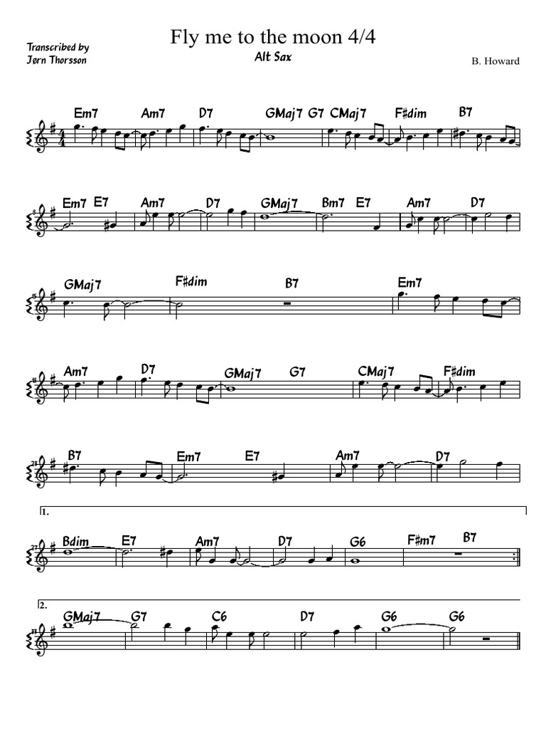 Fly Me To The Moon SAX ALTO PDF