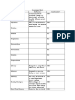 Vocabulary Sheet Data Notebook