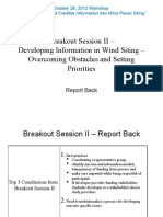 Breakout Session 2 Report 10.26.12