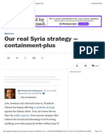 Our Real Syria Strategy Washington Post