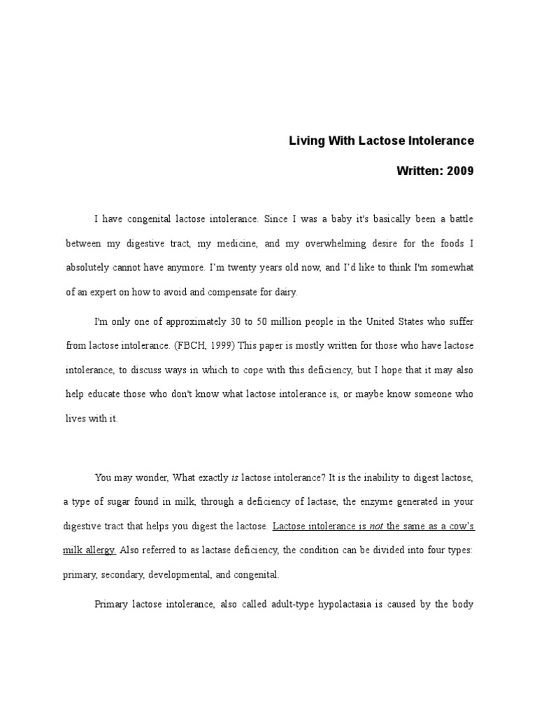 Coping with Lactose Intolerance | PDF | Food Intolerance | Milk