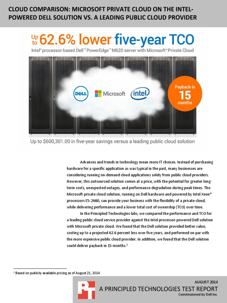 Cloud Comparison: Microsoft Private Cloud On The Intel-Powered Dell ...