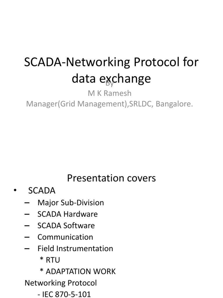 SCADA-Networking Protocol For Data Exchange | PDF | Error Detection And ...