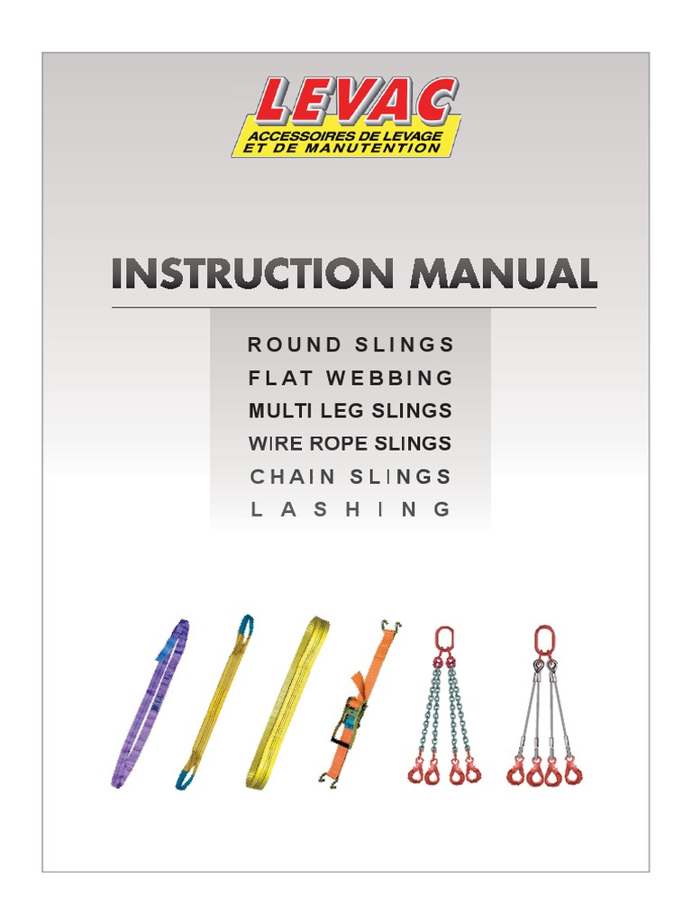 Sling Instruction Manual Overview | PDF | Manufactured Goods | Nature
