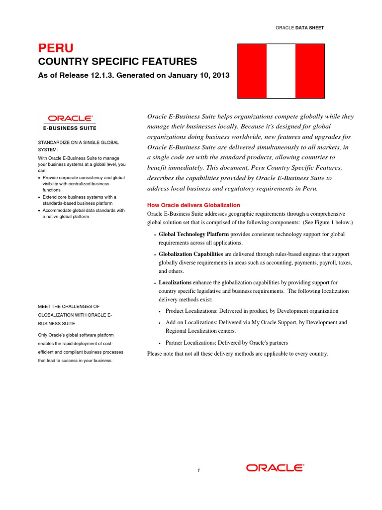 Peru Invoice Withholding Tax