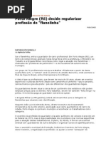 Regulamenta Profissão de Franelinha - Porto Alegre