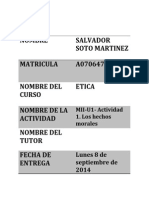 MII-U1 - Actividad 1. Los Hechos Morales