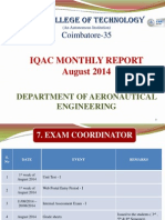 Iqac Monthly Report