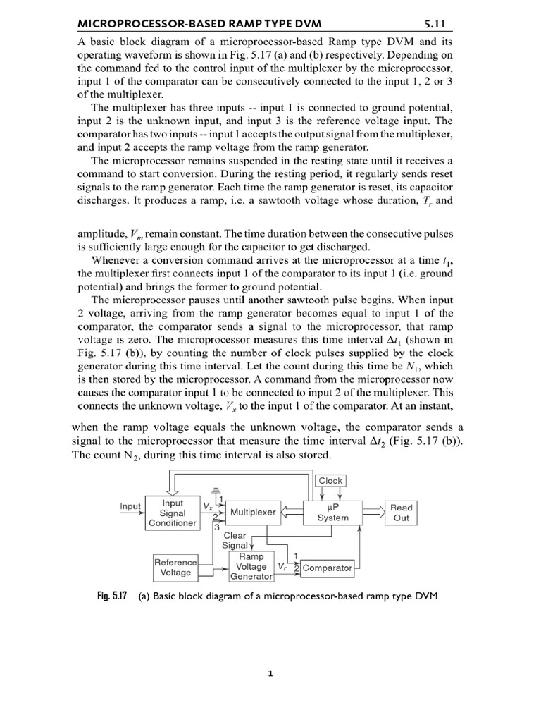 Microprocessor Based Ramp Type DVM PDF Science Electronics