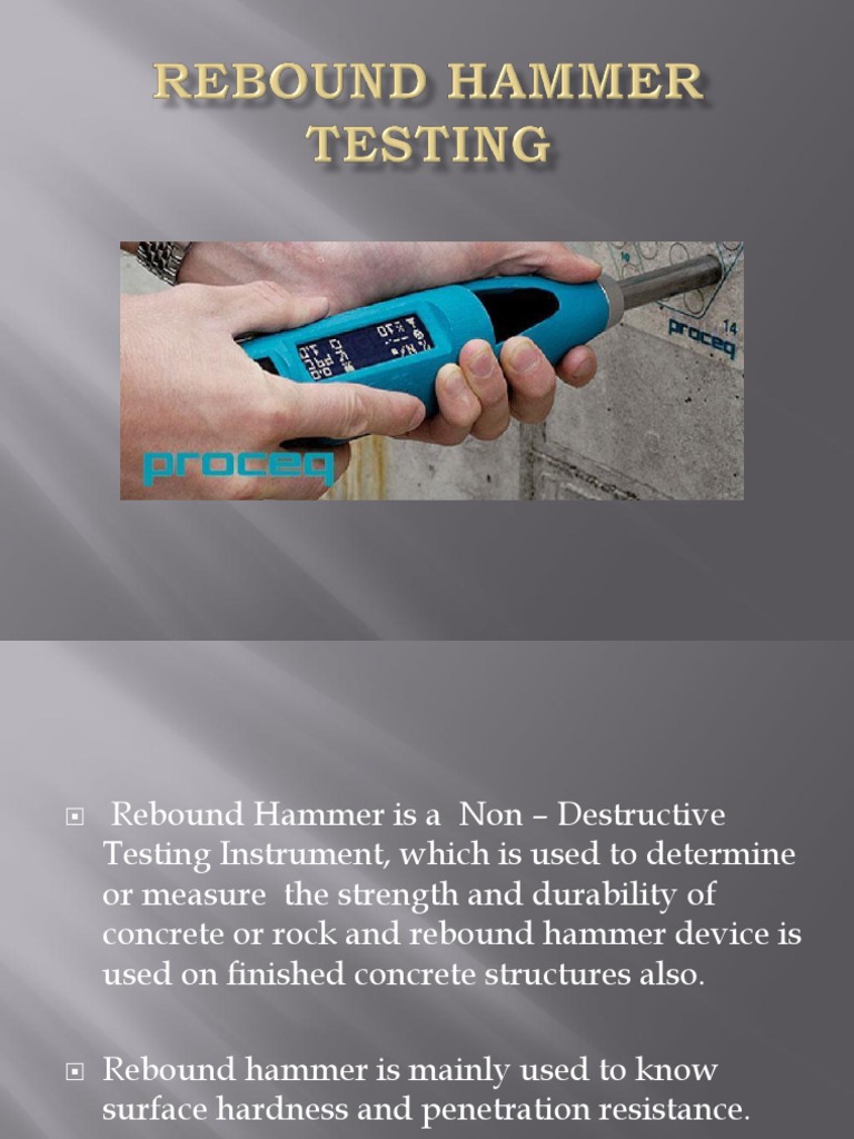Rebound Hammer Testing PDF
