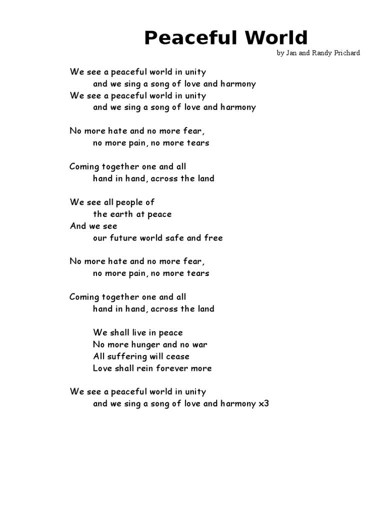 Peaceful World Lyrics
