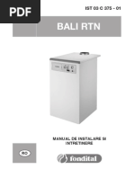 Fondital Bali RTN - Manual de Instalare Si Intretinere - Ro