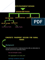 Concrete Pavement Design Methods for Rural Roads