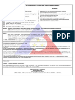 DOLE Checklist for Alien Employment Certificate