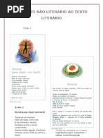Texto literário e não literário