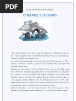 O rapaz e o livro_teste compreensão escrita