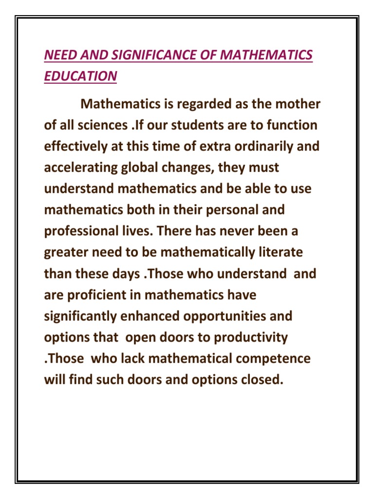 IMPORTANCE OF MATHEMATICS TEXTBOOK visual data 2