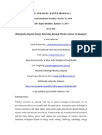 Call For Book Chapter Proposals: Biologically-Inspired Energy Harvesting Through Wireless Sensor Technologies