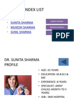 Index List: Sunita Sharma Mukesh Sharma Sunil Sharma