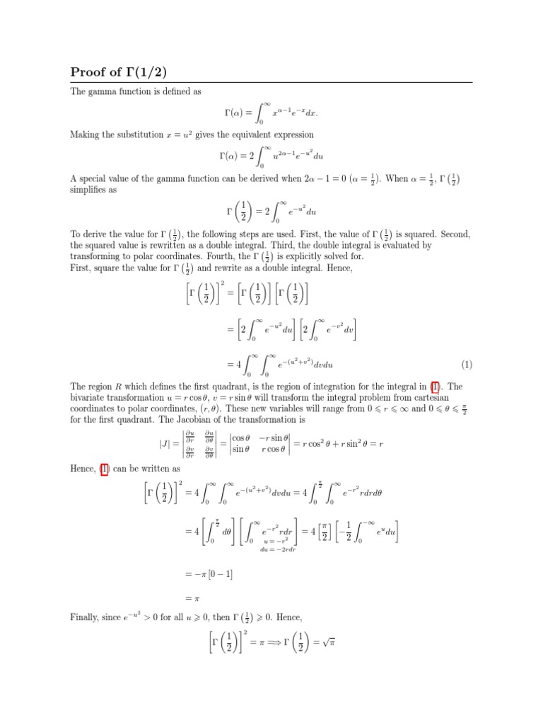 Gamma Function | PDF