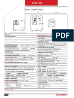 Specs of control panels.