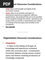 Organization Dimension Considerations - Notes