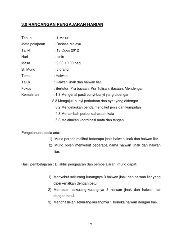 Lembaran Kerja Pelajaran Sains Oleh Anak2u Mengenal Pasti Haiwan