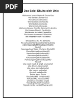 Lirik Doa Solat Dhuha Oleh Unic Pdf