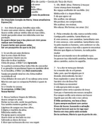 Folha de Canto – Cenáculo Toca de Assis