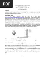 Measurement of Kinematic Viscosity 1. Purpose: Laboratory Experiment #1