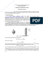 Measurement of Kinematic Viscosity 1. Purpose: Laboratory Experiment #1