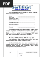 surat pernyataan masuk islam 