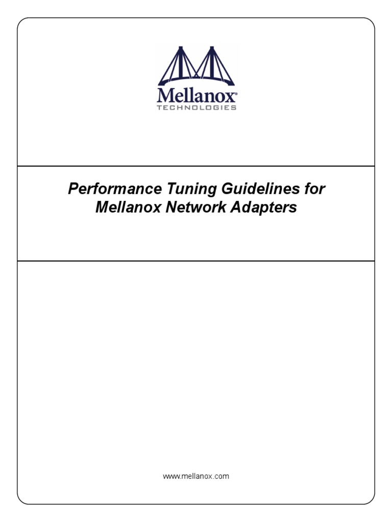 Performance Tuning Guide For Mellanox Network Adapters Rev 1 0 PDF