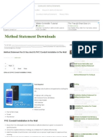 Method Statement For GI ... Nstallation in The Wall