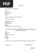 Draft Surat Kuasa Untuk Perpanjang STNK