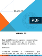 Variables, Investigación I